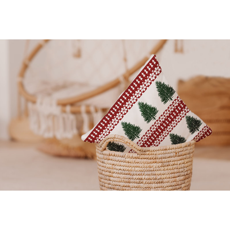 Winter Lace Forest Accent Pillow, 16"H x 16"W