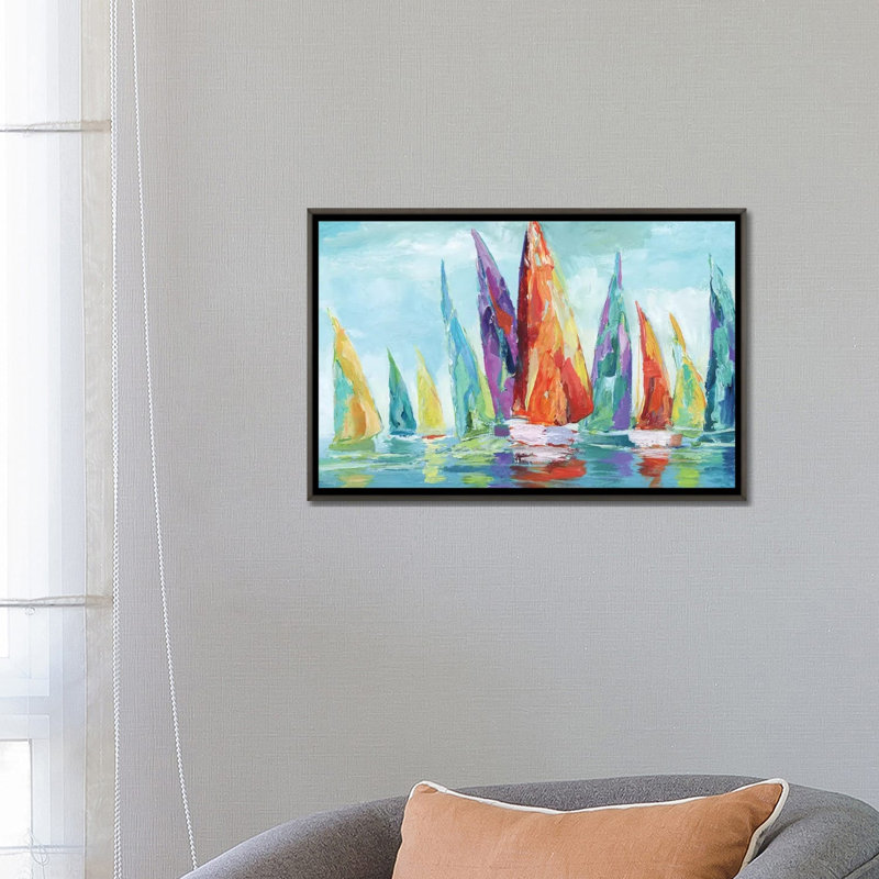 Reproduction d’art sur toile Fine Day Sailing I par Nan, Pas de tapis, H 18 po x l 26 po x P 1,5 po