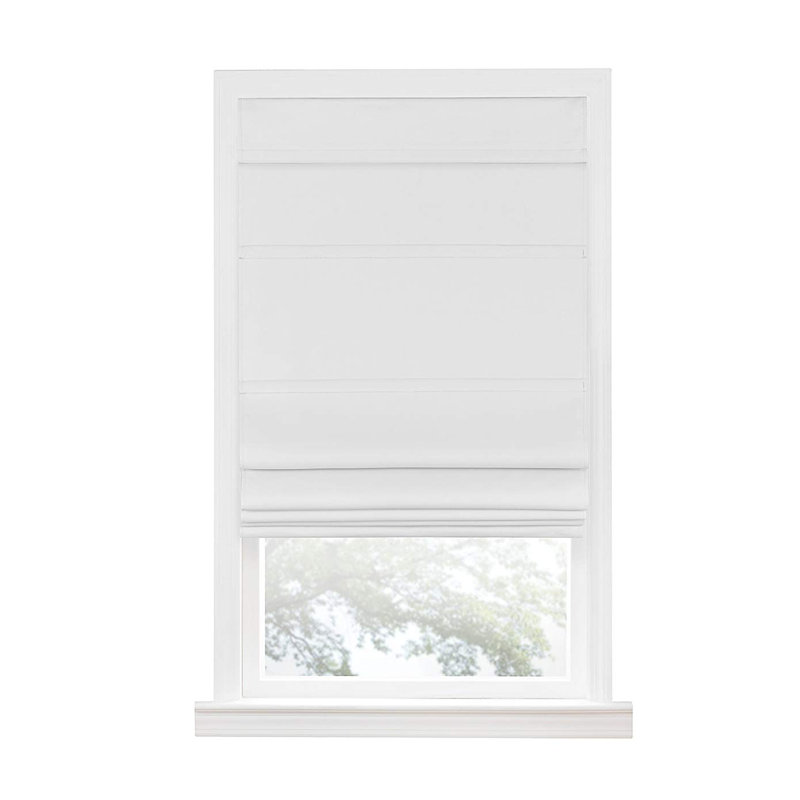 Store romain occultant Lilie, L 35 po x L 64 po, Blanc