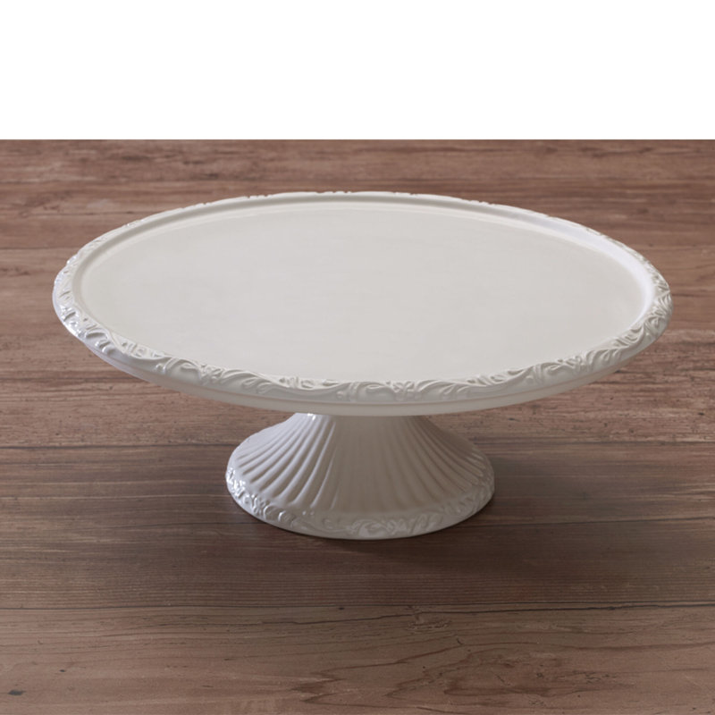 Assiette à gâteau Mikasa, style campagne italienne, 10,5 po, blanc