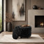 Upholstered Faux Fur Pouf