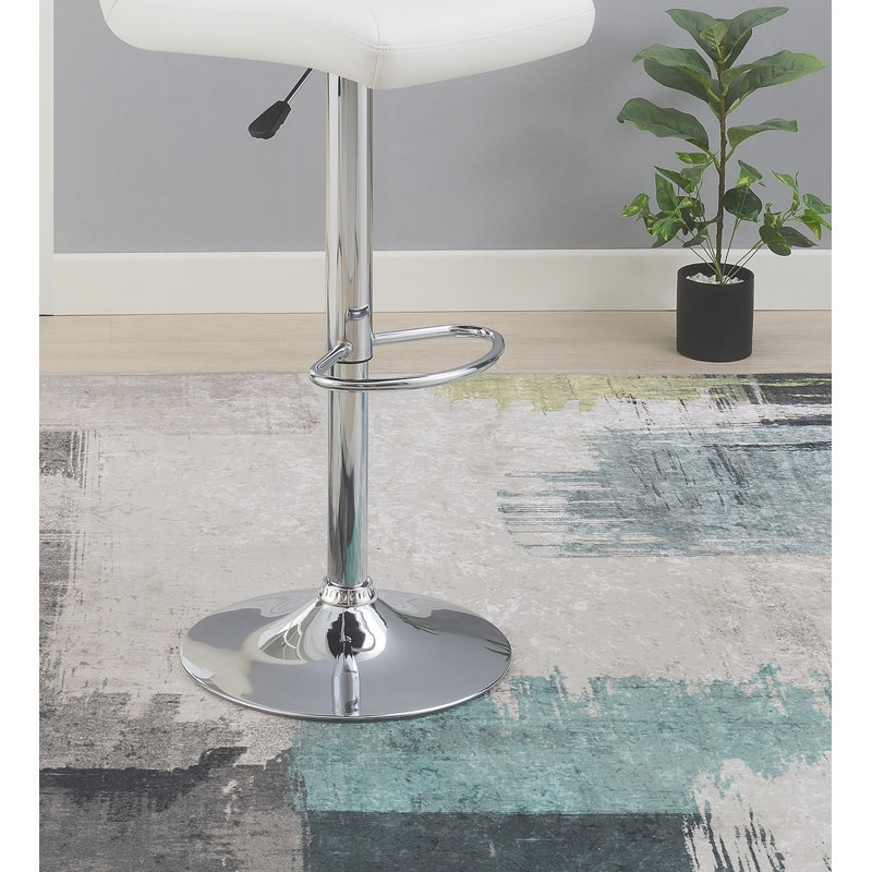 Tabouret pivotant à hauteur réglable, Blanc