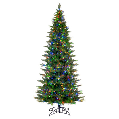 Vickerman Balsam Spruce Slim Artificial Christmas Lighted Artificial Pine Christmas Tree