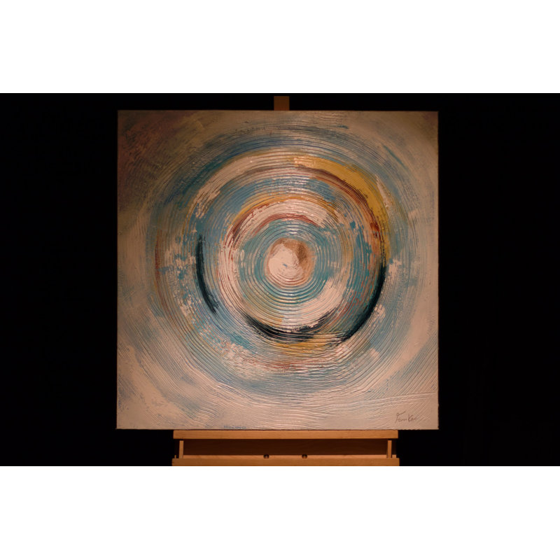 Hand -painted Gleaming Swirl Acrylic Painting