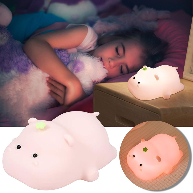 Cute Face  Light USB Rechargeable Night Lights With Remote Control Cute  Decoration Lamp
