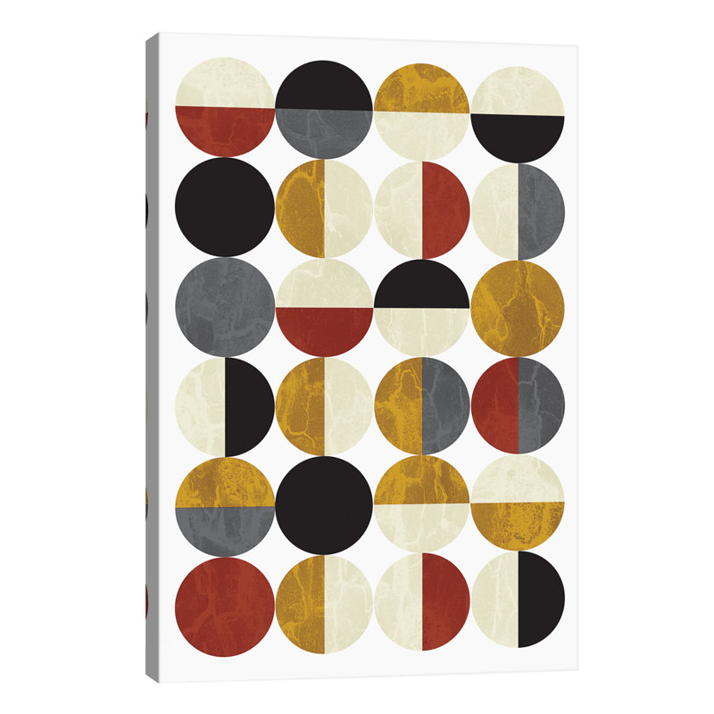 « demi-cercles », impression, Toile tendue, H 26 po x l 18 po x P 1,5 po