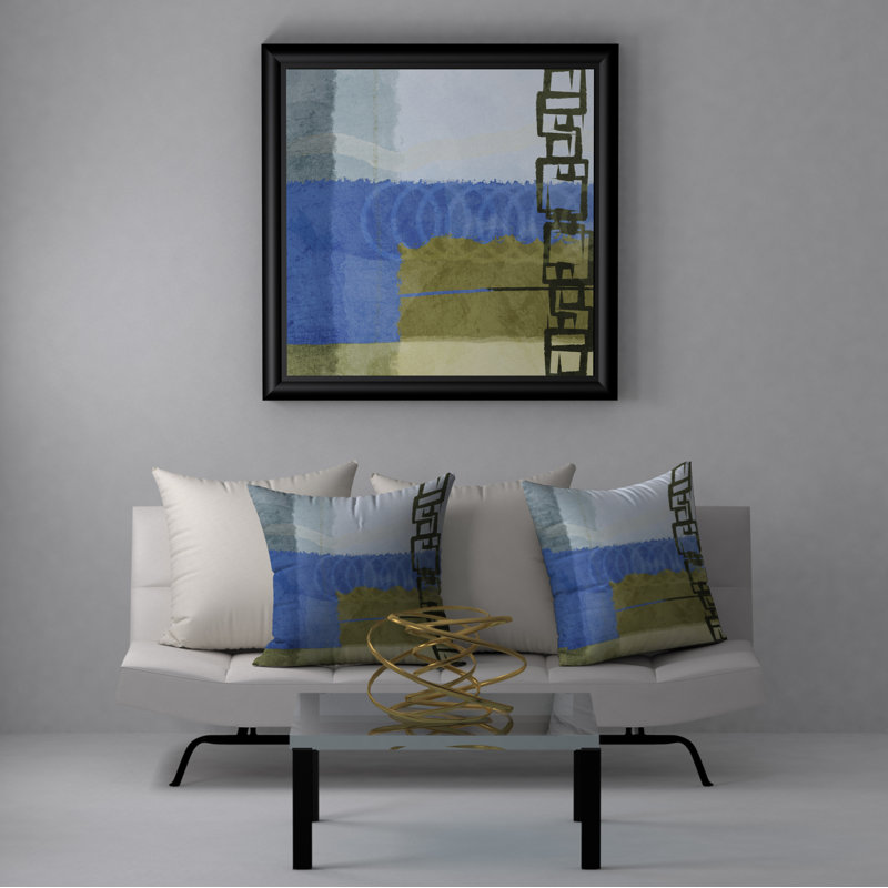 Abstract Reversible Throw Pillow, 18" x 18"