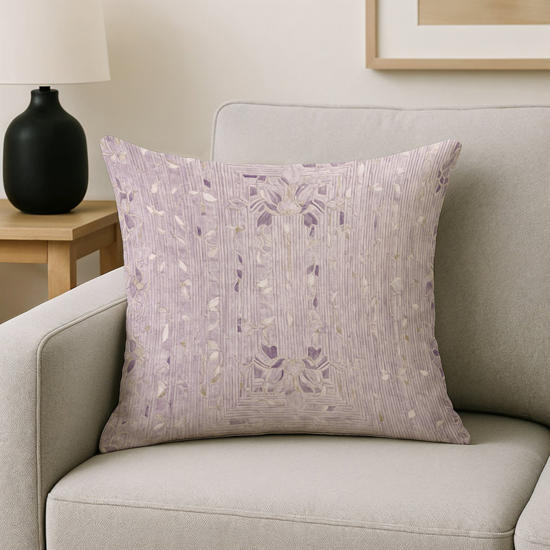 Coussin décoratif intérieur et extérieur Modern, Carré 20 po, Beige abstrait 48