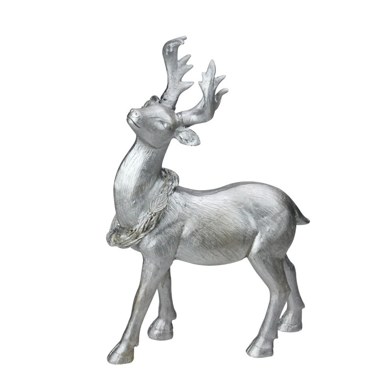 Décoration de table de Noël renne argenté 10,75 po