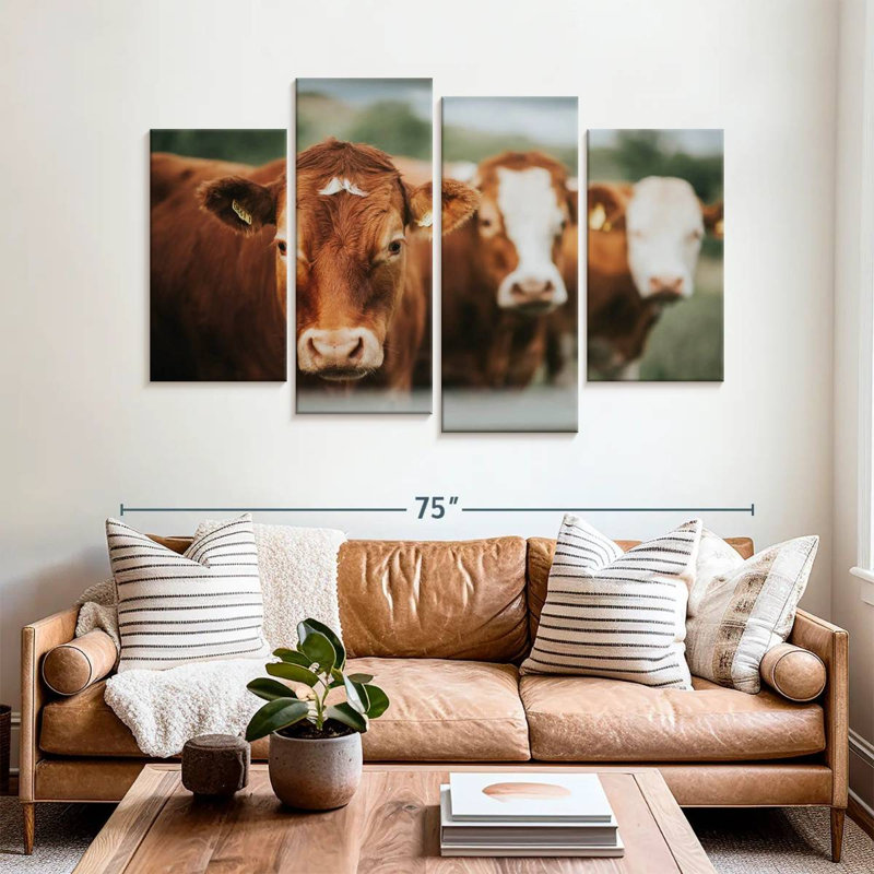 Brampt Brown Cattle, 42'' H x 68'' W