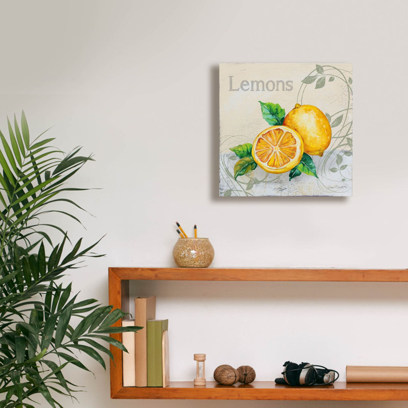 «Tutti Fruiti Lemon» par Jean Plout, art mural sur toile, H 12 po x l 12 po x P 0,75 po