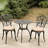 3-Piece Outdoor Rust-Resistant Cast Aluminum Patio Bistro Set with cushion