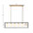 6-Light Frosted Glass Globe Linear Chandelier