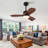 Wood Ceiling Fan With Lights Remote Control,Quiet DC Motor 3 Blade Ceiling Fans For Patio Living Room, Bedroom, Office,Indoor Outdoor-1539739004