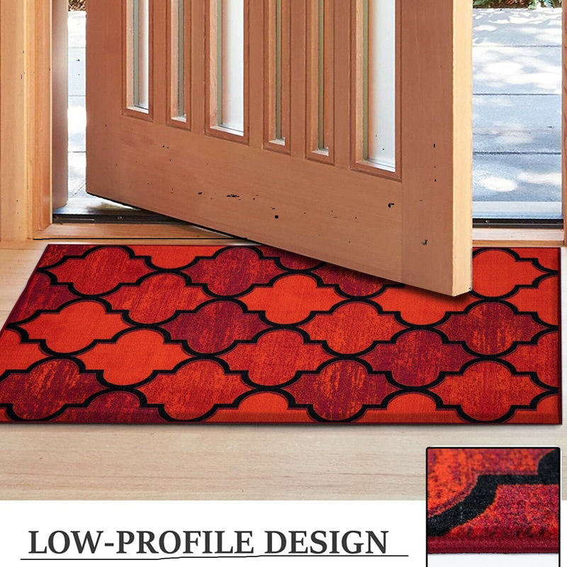 Adonna Non-Slip Indoor Doormat, Red, 60cm W  x 112cm L