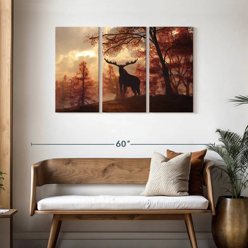 Brampt Autumn Moose, 28" H x 45" W