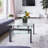 Rectangle Black Glass Coffee Table  Clear Coffee Table Modern Side Center Tables For Living Room Living Room Furniture(Only Including Coffee Table,Without Chairs)-933728709-944509255