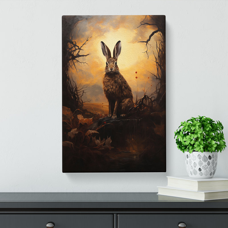 Hare Romanticism - No Frame Print, 60cm H x 40cm W x 3cm D