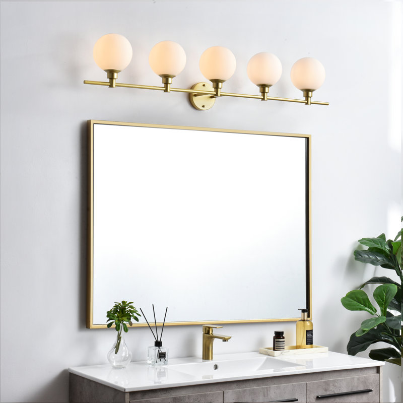 Carmie Dimmable Vanity Light, Brass, 2 Lights
