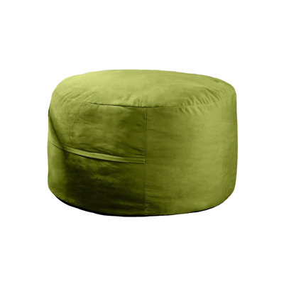 Bean Bag Chair, 4FT Bean Bag With Velvet Cover, Giant Bean Bag Chairs  With Filler Adult, Bean Bag Sofa Filled With High-Density Sponge For Living Room, Bedroom