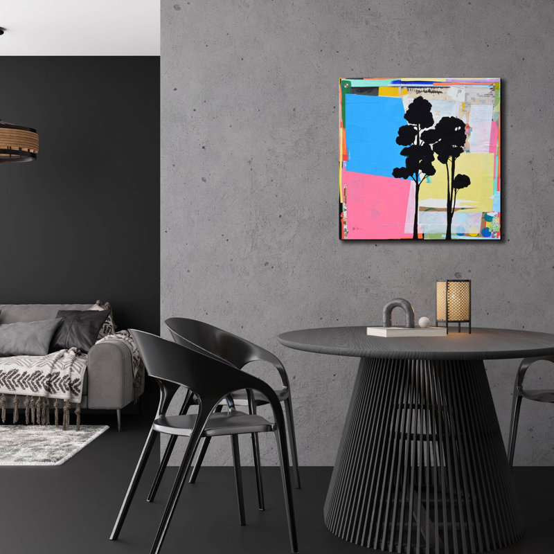 Art mural en verre épique «Treeform No. 2» par Jan Weiss, 24 po x 24 po, H 24 po x l 24 po