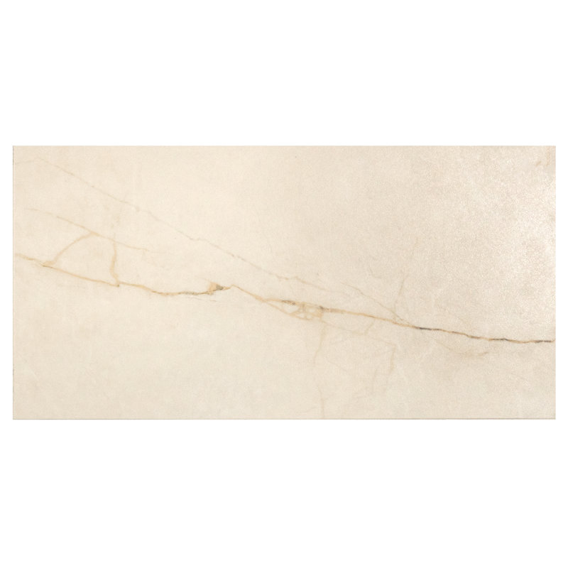 Carreau et porcelaine aspect marbre 12 po x 24 po, Beige
