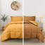 Ensemble de couette en fibres synthÃ©tiques prÃ©lavÃ©es, format simple - Motif chic rÃ©versible - Piquage en carreaux avec 4 pattes aux coins - LÃ©gÃ¨re, pour toutes les saisons - Couette bleue avec 2 taies d'oreiller-1102367016