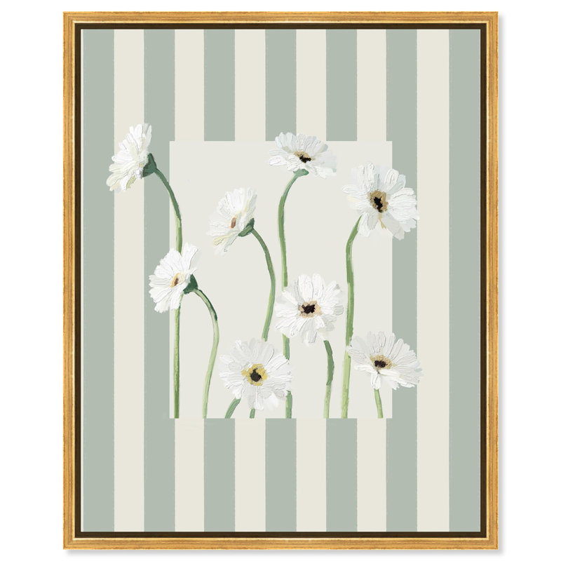 «Daisy Window Boho», impression sur toile par Notoriart, H 36 po x l 45 po, Structure noire
