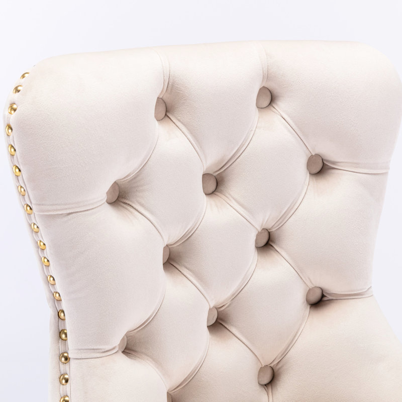 Tabourets de bar à hauteur ajustable - Revêtement en velours beige, dossier pour une expérience, 27 à 35 pouces, caractéristique captivante moderne pour la maison et le pub,