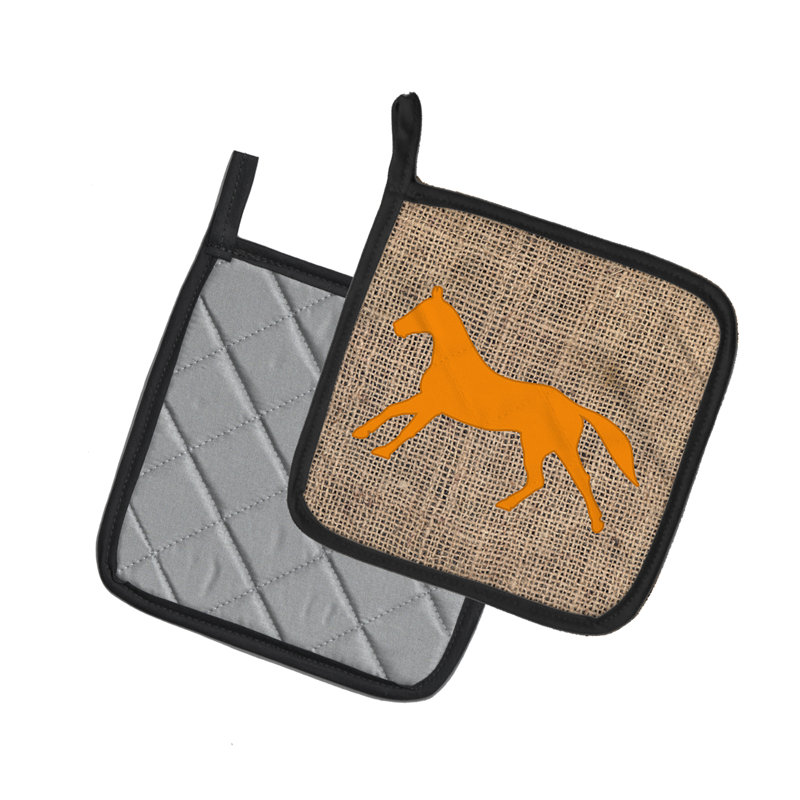 August Grove® Dasha Polyester Potholder Set, Orange