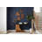 Teak Wood Console Table, Iron Sheet Top