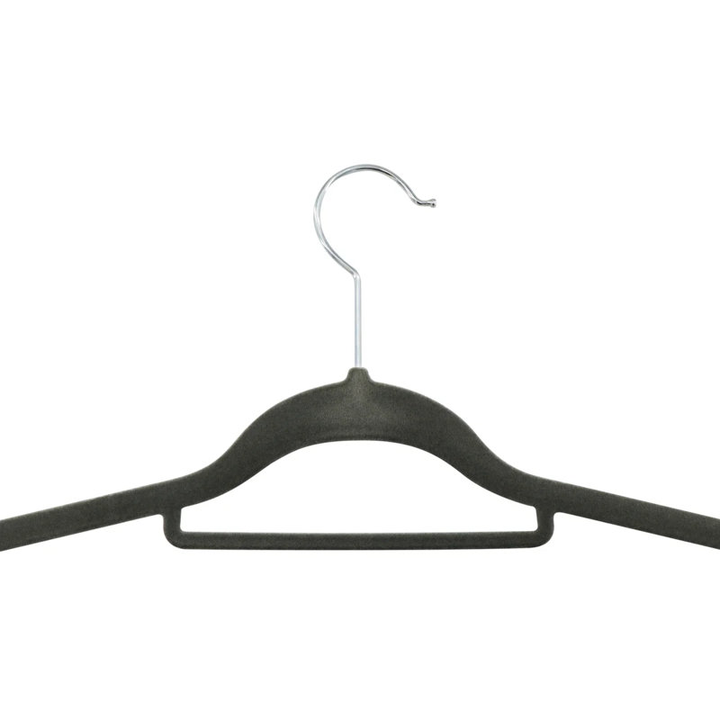 Cintre pour accessoires en velours Nickalus (ensemble de 120), Gris