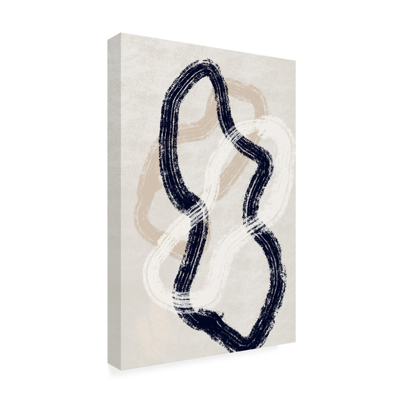 Art sur toile Lignes bolines Anne-Marie Volfova, H 12 po x l 19 po