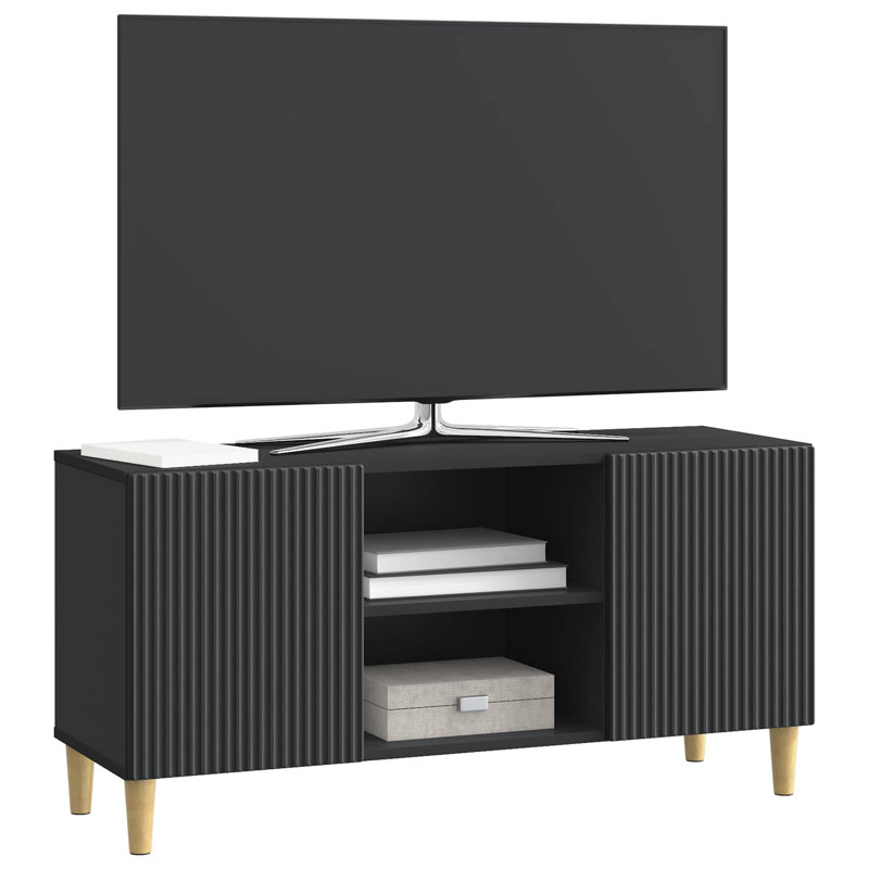 Unfinished TV Stand, 50cm H x 102cm L x 34.5cm W, Black