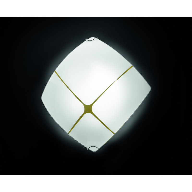 Texas Glass Flush Mount, 10cm H x 55cm W x  55cm D