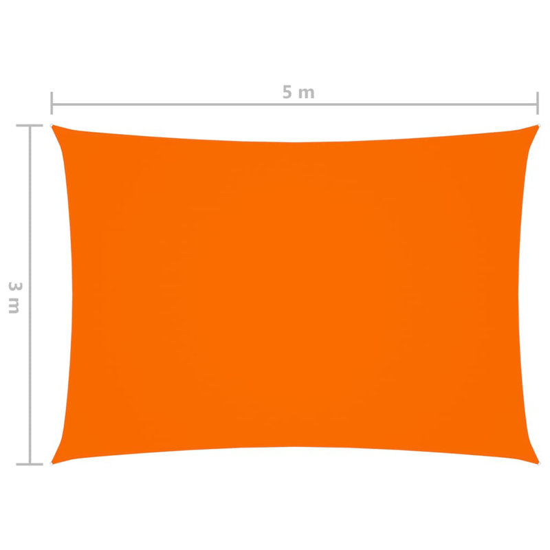 Naplate 2.5m x 3.5m Rectangular Shade Sail, Orange