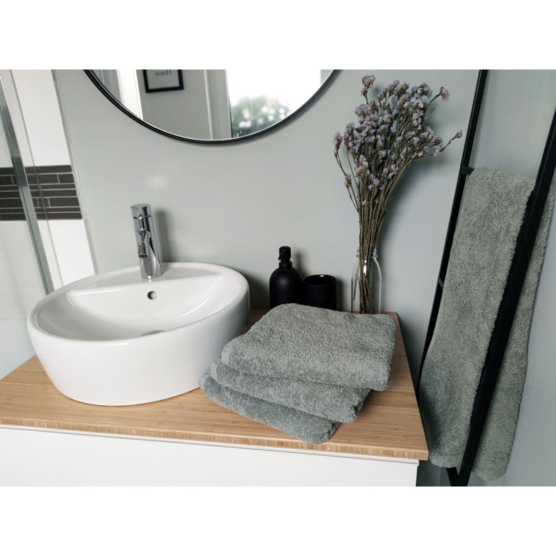 Midweight Hand Towel, Platinum Grey