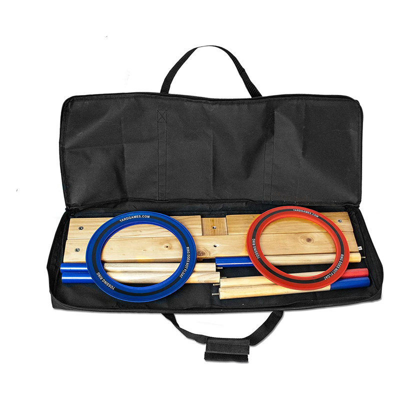 Yard Games Solid + Manufactured Wood Ring Toss with Carrying Case