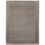 Pearl Wool Floral Area Rug in Gray