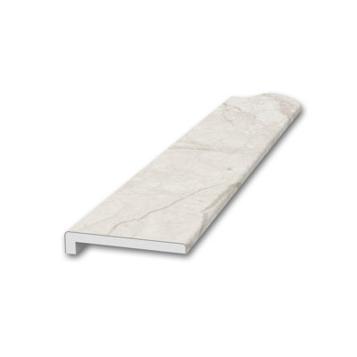 Garniture standard FlexStone 3 po x 95 po avec rebord 3/8 po crème Botticino
