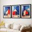 Paysages série Cxxxi - impression encadrée sur mesure de qualité supérieure - 3 pièces-1619114997