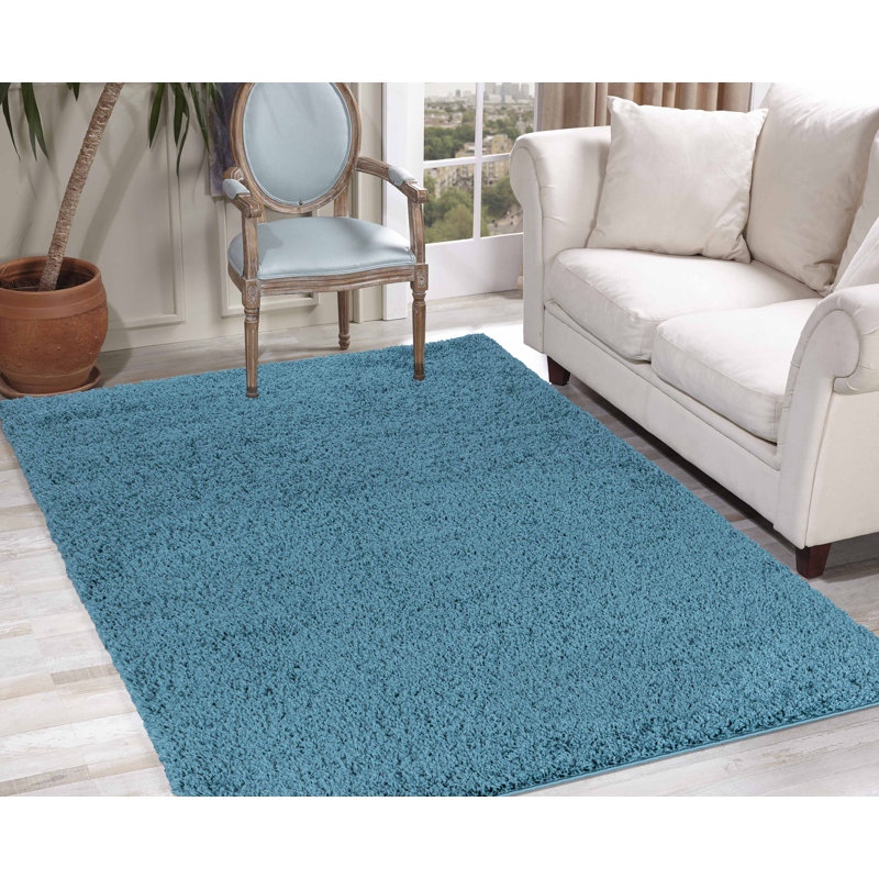 Esterly Solid Colour Shag Area Rug, Rectangle 120 x 170cm