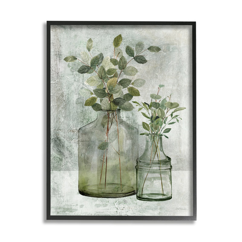 Black Framed Botanical Canvas Print, 11 x 14