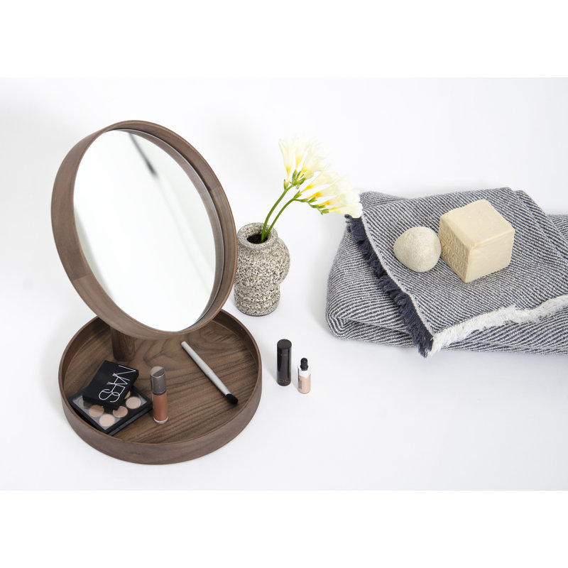 Caudillo Flat Floor Mirror, Walnut