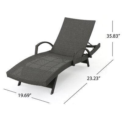 Sol 72 Outdoor™ Rebello All Weather Wicker Chaise Lounge Set with Table ...