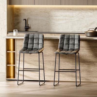 Vaishnavi Upholstered Counter Stool with Metal Frame