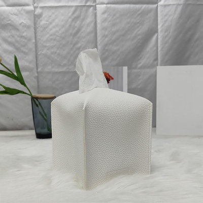 Modern PU Leather Square Tissue Box Cover