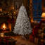 Arbre de Noël artificiel pré-éclairé 6 pi, arbre complet à charnières avec support en métal, 800 branches, 300 lumières DEL, 11 modes d'éclairage, arbre de décoration des Fêtes pour l'intérieur et l'extérieur-1810783474