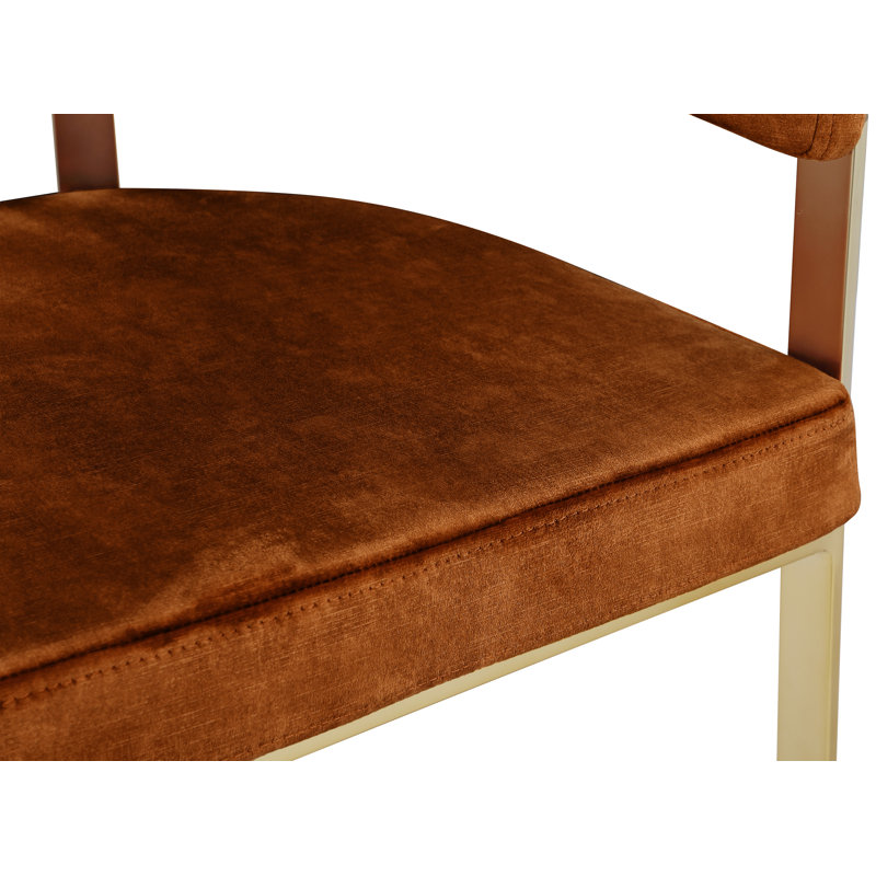 Tabouret de comptoir 26,4 po Marcello, Velours cognac