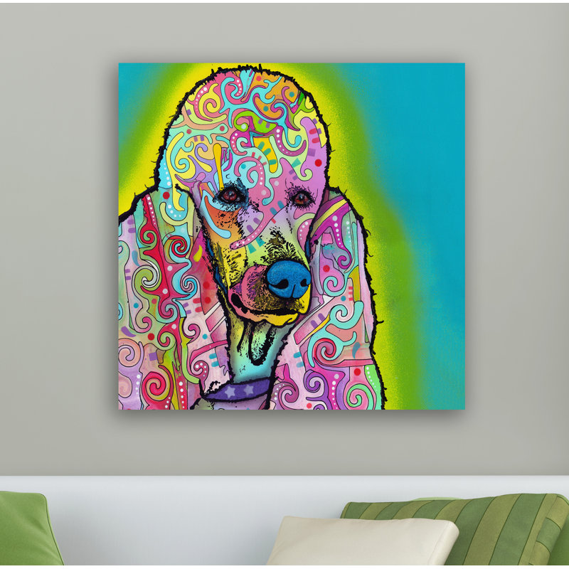 « caniche », impression, H 22 po x l 16 po x P 1 po, Pas de tapis, Sans cadre